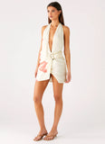 Eleanora Plunge Mini Dress Siena Floral