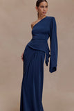 Vivica Slinky One Shoulder Top Midnight Navy