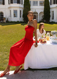 Domino Effect Midi Dress Red