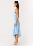 Becerra Chiffon Midi Dress Blue