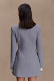 Gretchen Suiting Mini Dress Grey