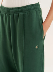 Green 4th Wide Leg Branded Joggers