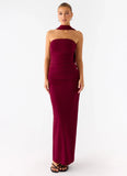 Libra Maxi Dress Dark Cherry