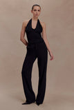 Cressida Crepe Halter Top Black