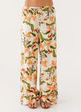 Dalida Linen Pants Floral Print