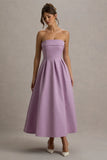 Annalise Lilac Bandeau Skater Midi Dress
