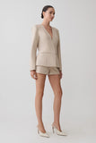 Solenne Suiting Shorts Natural Marle