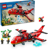 LEGO City Fire Rescue Plane Toy for Kids and Fans of Firefighter Toys Fun Birthday Gift Idea for Boys and Girls Ages 6 who Love Airplane Toys and Imaginative Play Includes 3 Minifigures 60413