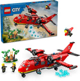 LEGO City Fire Rescue Plane Toy for Kids and Fans of Firefighter Toys Fun Birthday Gift Idea for Boys and Girls Ages 6 who Love Airplane Toys and Imaginative Play Includes 3 Minifigures 60413
