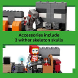 LEGO Minecraft Wither Battle Building Pretend Play Toy for Boys Girls Video Game Playset Toy Figures for Kids Ages 8 W Crimson Warrior Minifigure More Gift Idea for Birthdays 21590