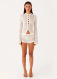 Molly Crochet Cardigan Ivory