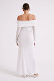 Josie Off Shoulder Mesh Maxi Dress Ivory