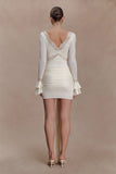 Electra Slinky Lace Mini Dress Ivory