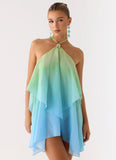 Twin Flame Mini Dress Sea Ombre