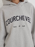 Grey Courchevel Slogan Oversized Hoodie
