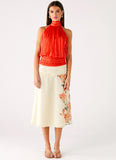 Willow Chiffon Top Coral