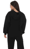 Oversize Zip Up Hoodie in Black