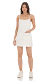 Front Pocket Dress in White