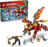 LEGO NINJAGO Wyldfyres Transforming Dragon Mech 71868 Building Toys for Boys Girls Ages 9 Mech Action Figure Dragon Toy Pretend Play 6 Minifigures 821 pieces Gift Idea