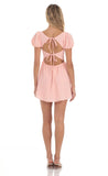Puff Sleeve Mini Dress in Pink