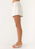 Owen A Line Denim Shorts White
