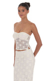 Lace Sheer Top in Cream