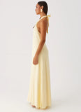 Golden Child Linen Maxi Dress Yellow