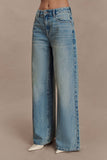 Romi Mid Rise Wide Leg Jeans Faded Mid Blue