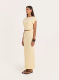 Yellow Knitted Maxi Skirt