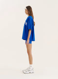 Blue Fourth Branded Oversized T Shirt