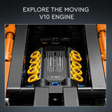 LEGO Technic Lamborghini Huracán Tecnica Orange Toy Cars Building Toys for Kids Boys Girls Ages 9 Lamborghini Toy Car W V10 Engine Steering Gift Ideas for Birthdays 42196