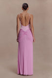 Roisin Slinky Maxi Dress Powder Pink