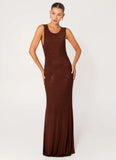 Hot Sequins Maxi Dress Chocolate