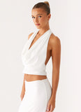 Ashi Cowl Top White