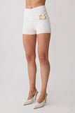 Dimitri Mini Knit Shorts With Belt Ivory