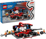 LEGO City F1 Pit Stop Pit Crew with Ferrari Car Toy Model Race Car Toy Building Playset for Kids Boys and Girls Ages 6 F1 Collectible for Fans Gift Idea for Birthdays 60443
