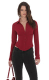 Button Up Shirt in Red