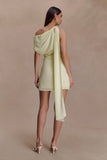 Daisie Chiffon Mini Dress Lemon