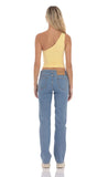 Low Rise Straight Jeans in Blue