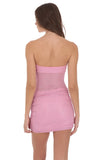 Rhinestone Strapless Bodycon Dress in Pink