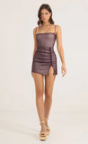 Mesh Bodycon Dress in Purple