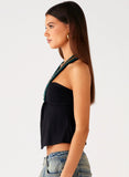 Boheme Breeze Halter Top Black