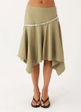 Zafira Midi Skirt Pale Olive