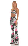 Two Piece Set in Newspapper Print