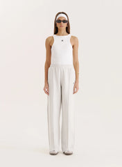 Light Grey 4th Wide Leg Branded Joggers