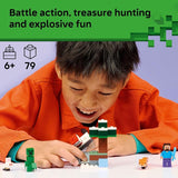 LEGO Minecraft Steves Taiga Adventure Building Toy for Boys Girls Video Game Playset Toy Figures for Kids Ages 6 W 2 Minifigures 2 Pretend Play Animals Gift Idea for Birthdays 21583