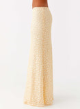 Honestly Sequin Maxi Skirt Yellow