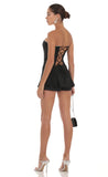 Rhinestone Romper in Black