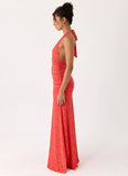 Esme Maxi Dress Magenta Red Rose
