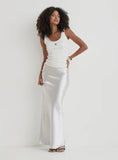 White Embellished Trim Branded Vest Top